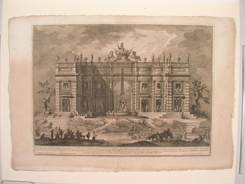 Etching of Posi's design for the "seconda macchina" of 1772