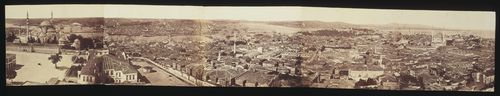 Panorama of Constantinople (now Istanbul), from the Seraskerate Tower (now Beyazit Tower), Ottoman Empire (now in Turkey)