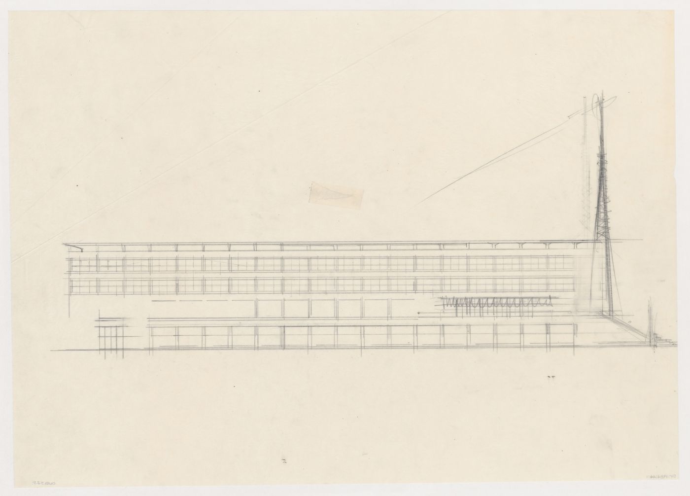 Elevation for the New Stock Exchange Building, Rotterdam, Netherlands