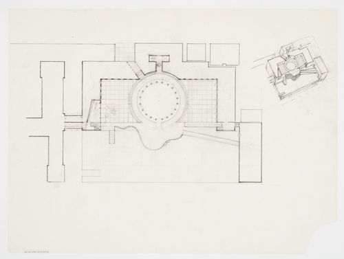Staatsgalerie, Stuttgart, Germany: plan and axonometric