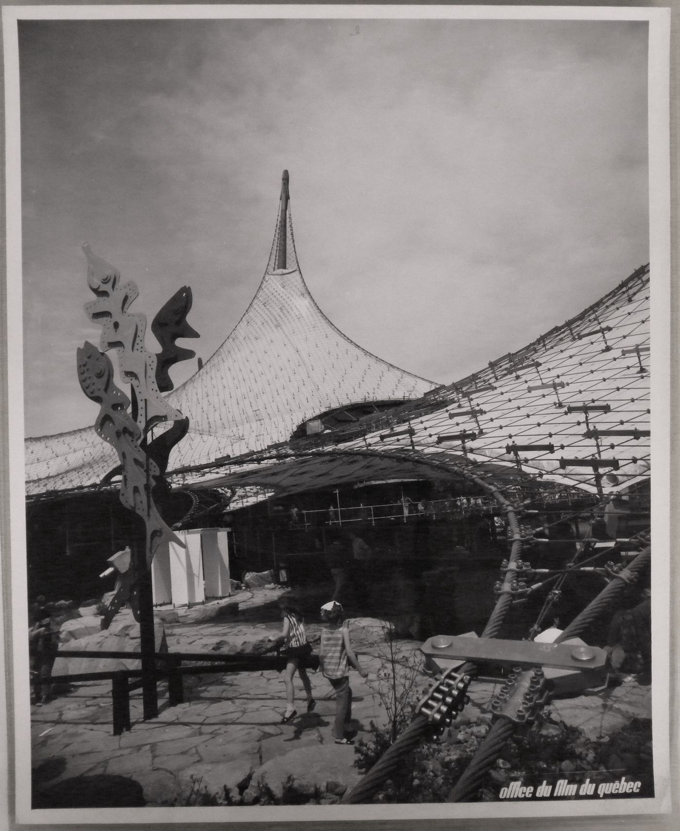 Detail view of the Pavilion of Federal Republic of Germany's roof, Expo 67, Montréal, Québec