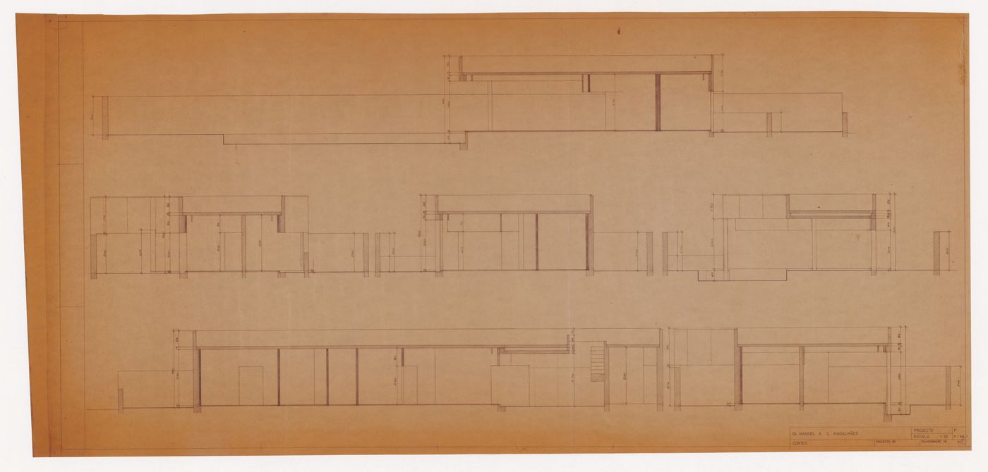 Sections for Casa Manuel Magalhães, Porto
