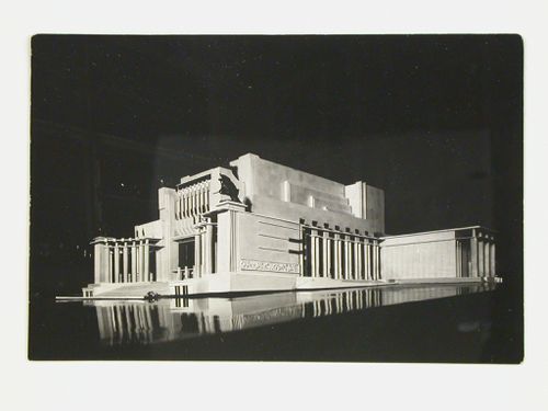 Photograph of a model for a Red Army Theater, Moscow