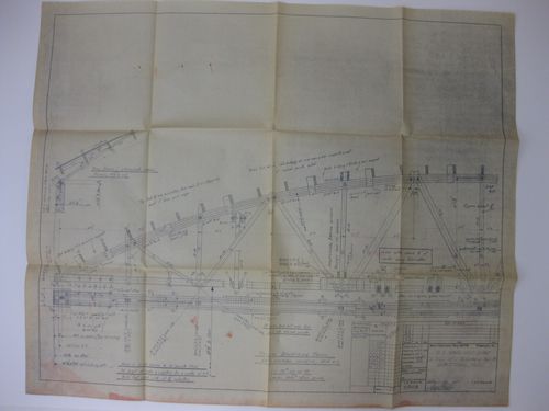 U.S. Naval Mine Depot: Details of standard 60' - 8" bowstring truss