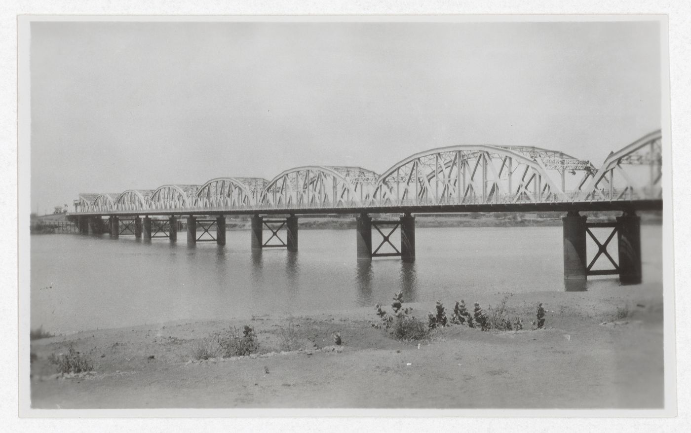 Landscape view of the Blue Nile Road and Railway Bridge, Khartoum, Sudan