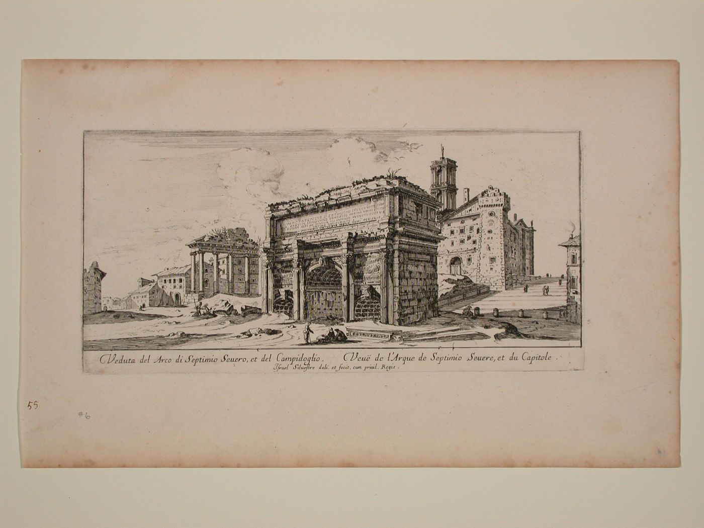 A view of the Arch of Septimius Severus and of the Campidoglio, Rome