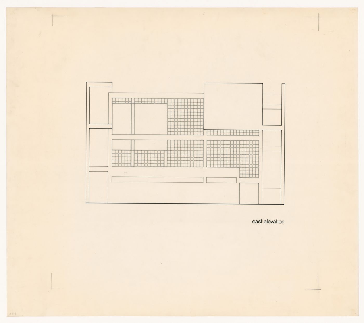 East elevation for House IV, Falls Village, Connecticut