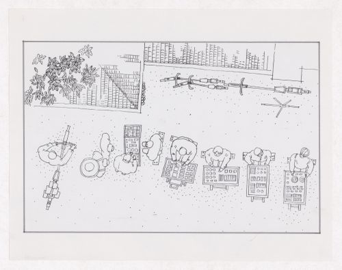 Illustration showing the traditional living patterns for the Sichuan housing project for "Housing a Billion: Urban Upgrading: Design Ideals for Rural China" publication