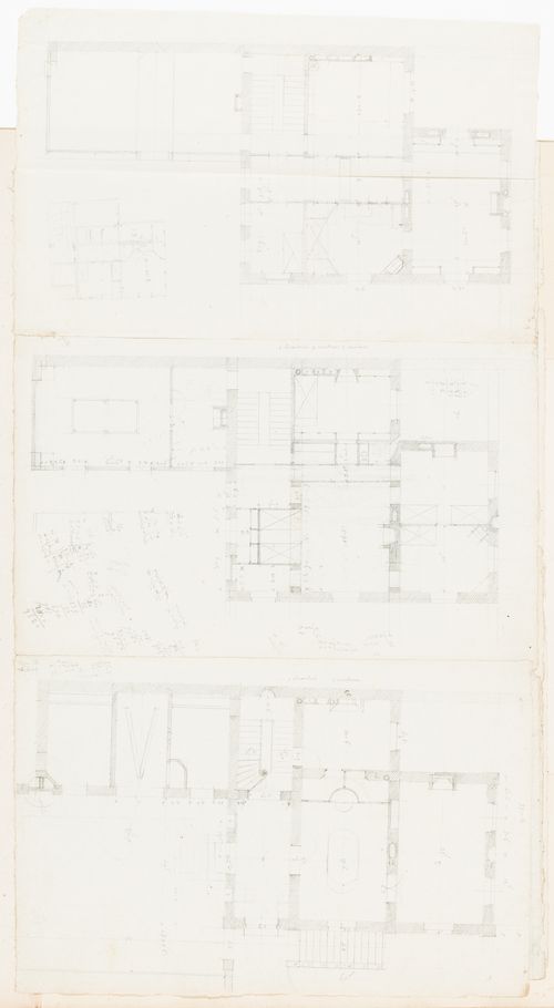 Rohault de Fleury House, 12-14 rue d'Aguesseau, Paris: Plan, probably for the "2e" étage