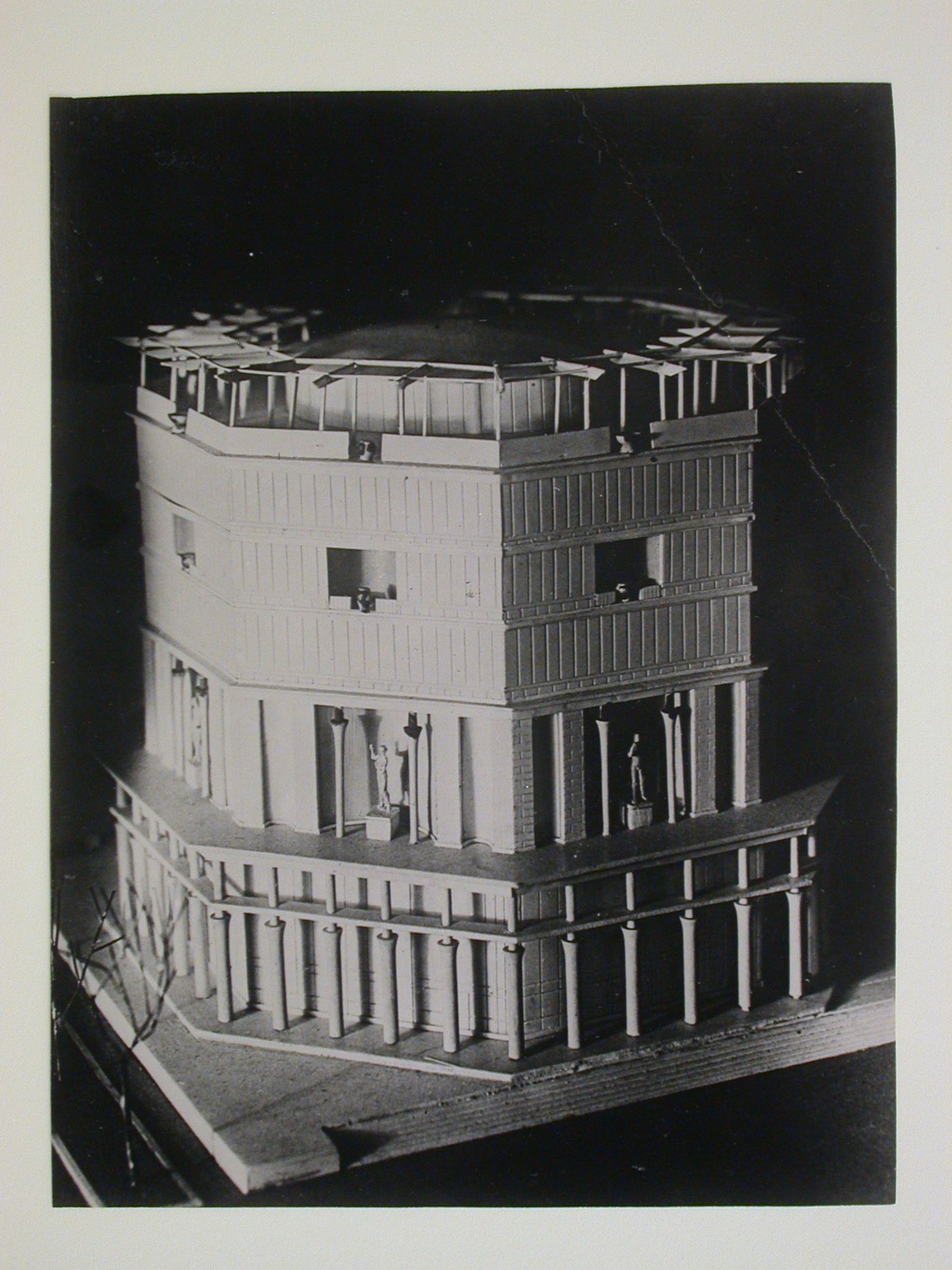 Photograph of a model for the club of the Izvestiia newspaper combine, Moscow