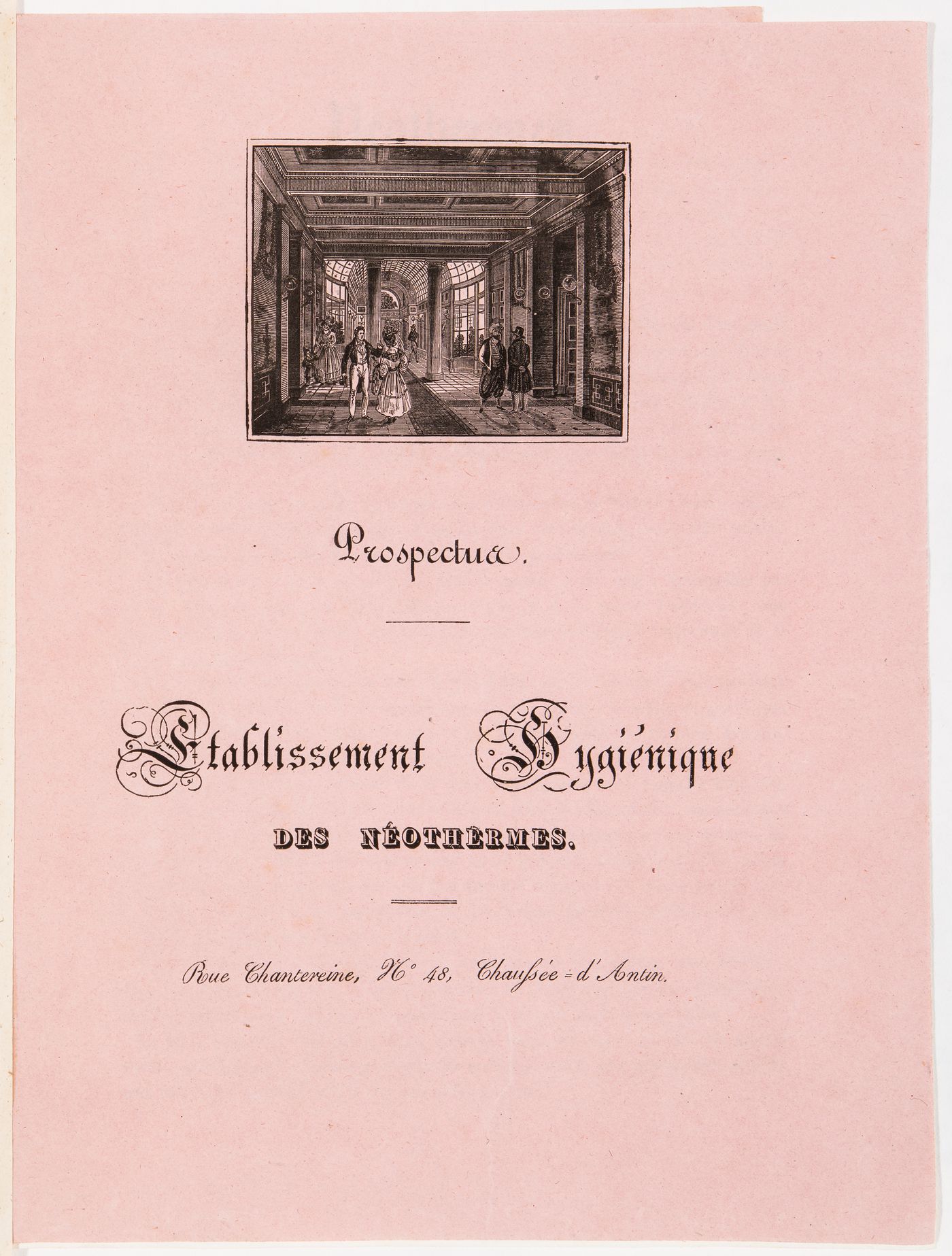 Néothermes, rue de la Victoire, Paris: Prospectus