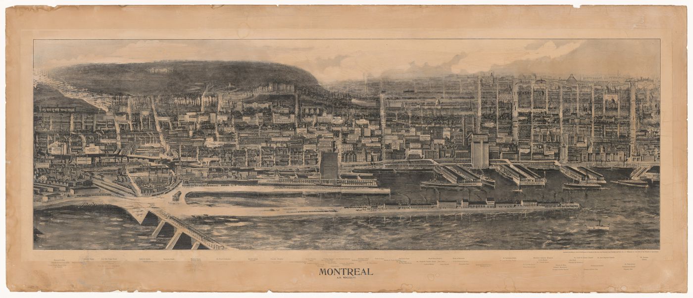 Panoramic view of downtown Montréal, Québec