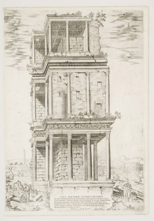 Perspective of the ruined Septizodium, the so-called tomb of Septimius Severus