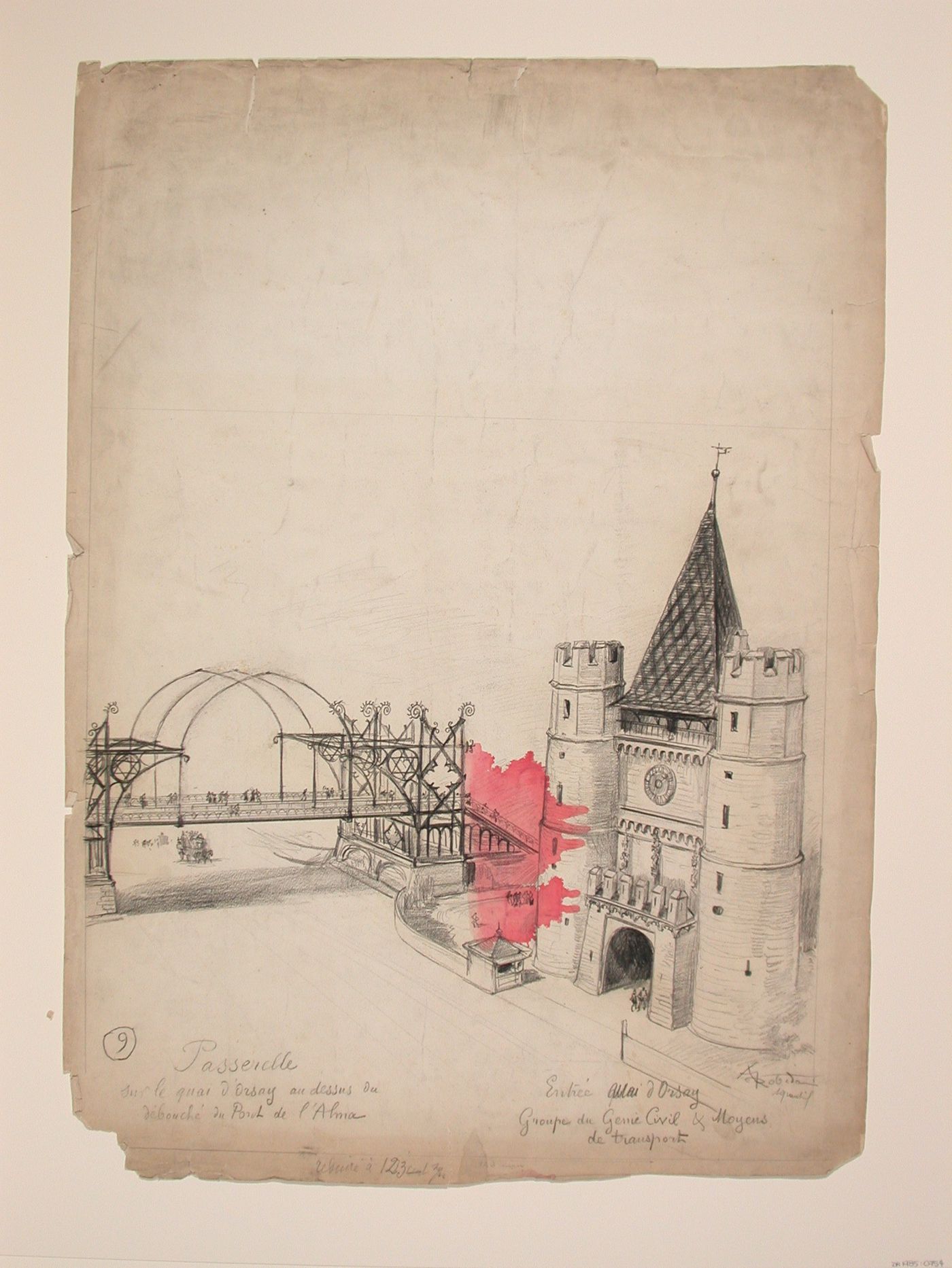 Exposition Universelle 1900, Paris - 'Passerelle sur le Quai..'