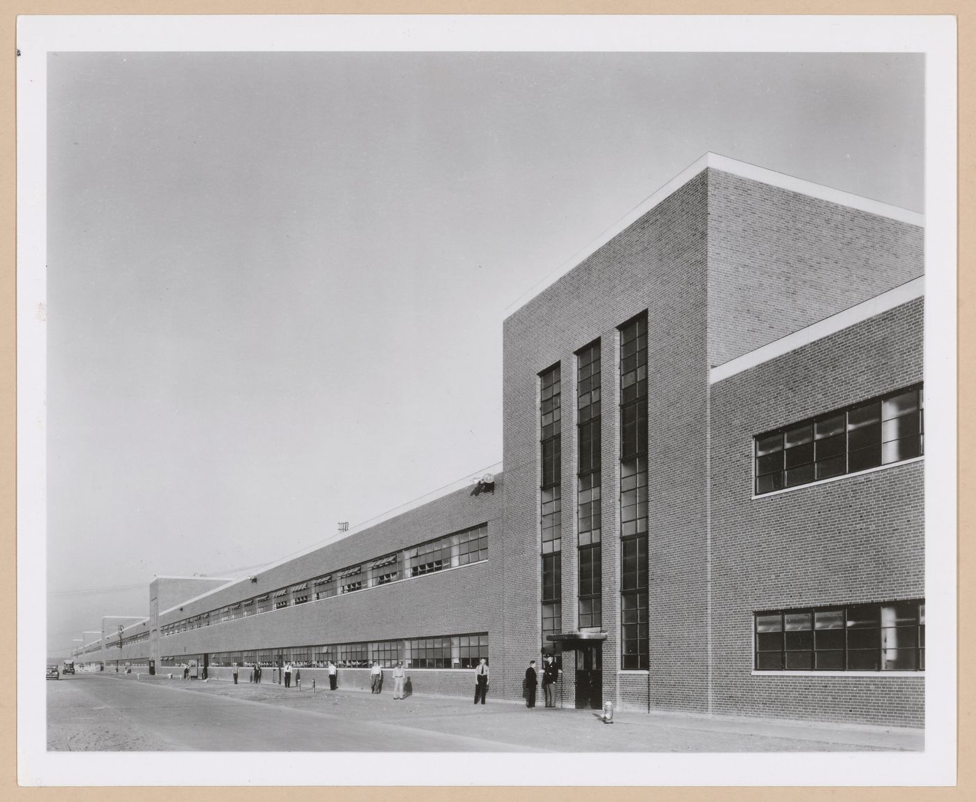 View of the north façade of the Assembly Building, Ford Motor Company Willow Run Bomber Assembly Plant, Willow Run, Michigan