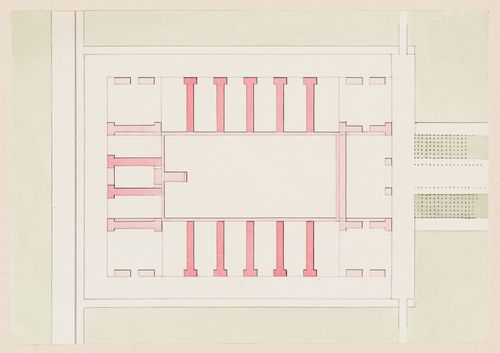 Ideal hospital, place du Parvis-Notre-Dame, Paris [?]: Block plan