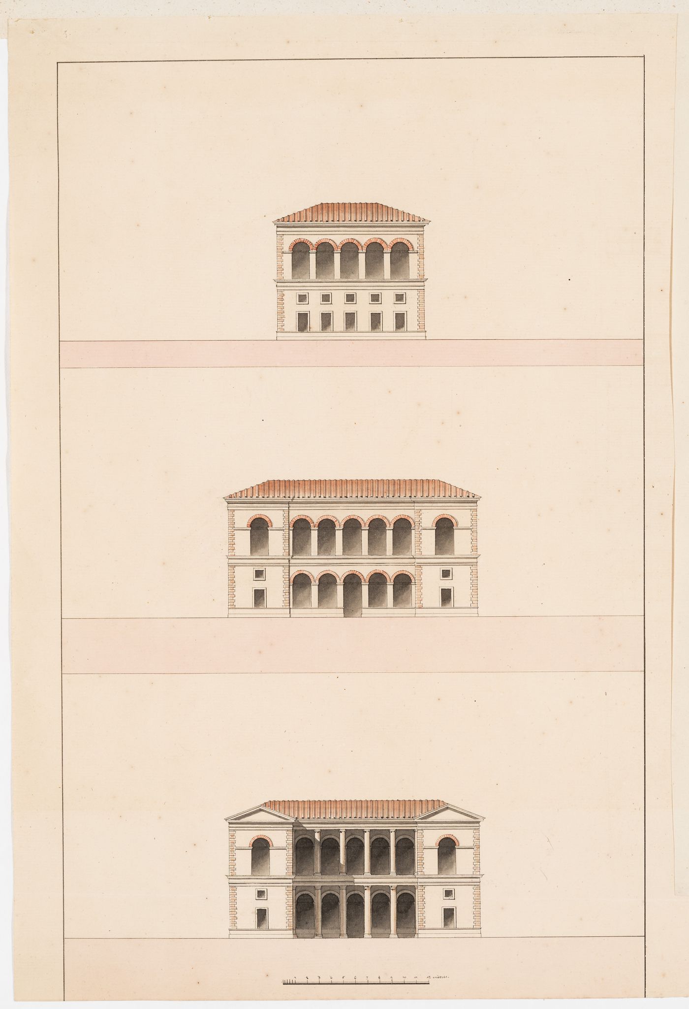 Elevations for a "guinguette" (alternate design)