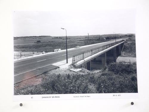 View of Goldsel Road Bridge, during construction of the Swanley Bypass, England