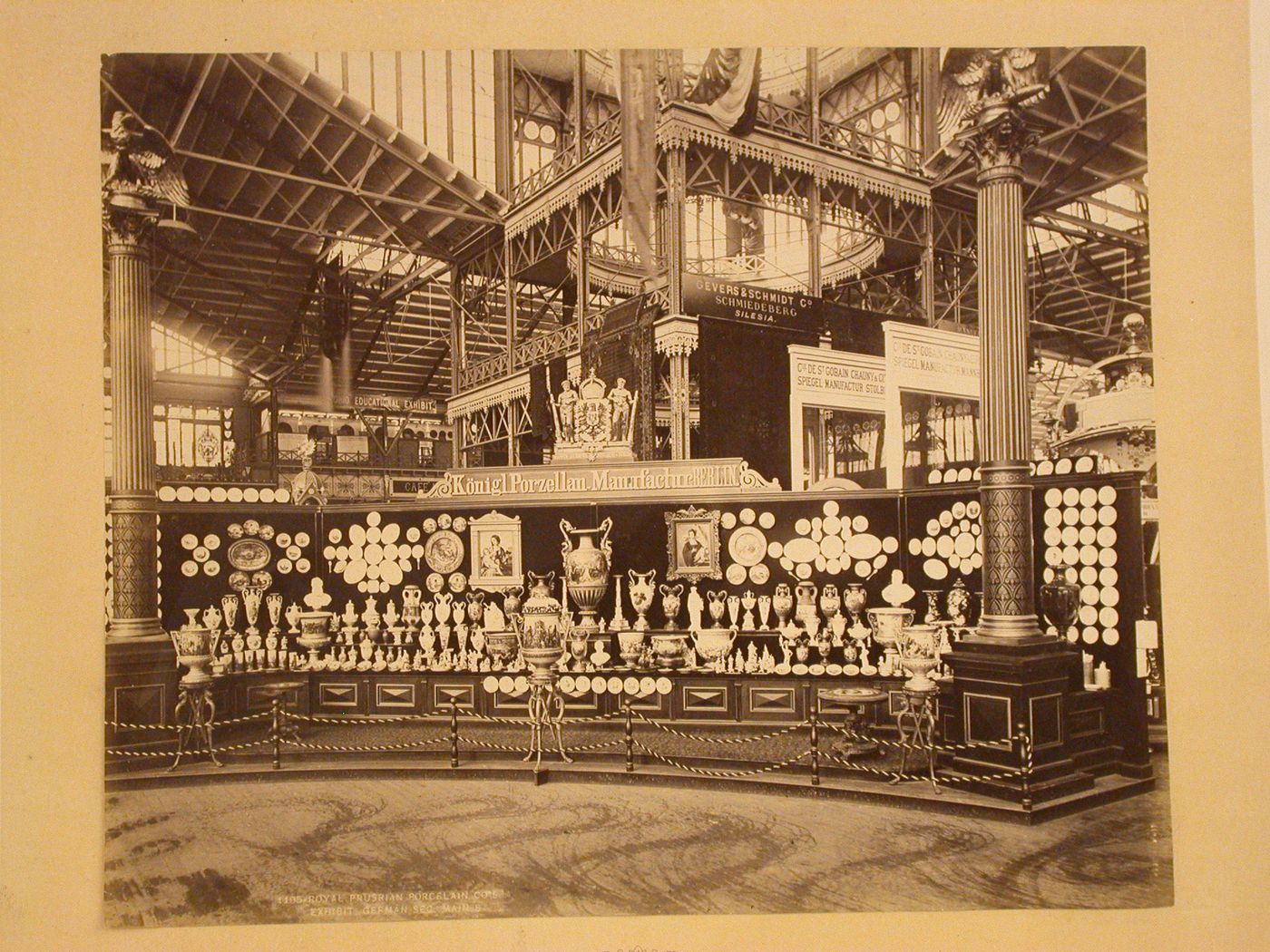 Centennial Exposition Philadelphia: Royal Prussian Porcelain Company's Exhibit, German Section, Main B.