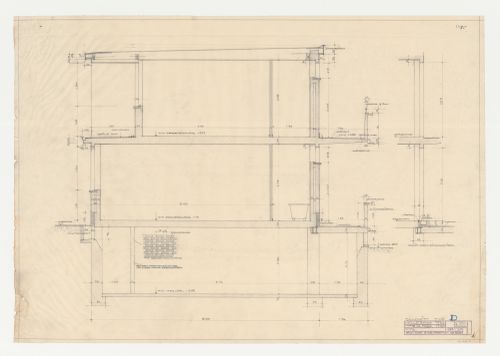 Sections for a type D housing unit, Hellerhof Housing Estate, Frankfurt am Main, Germany