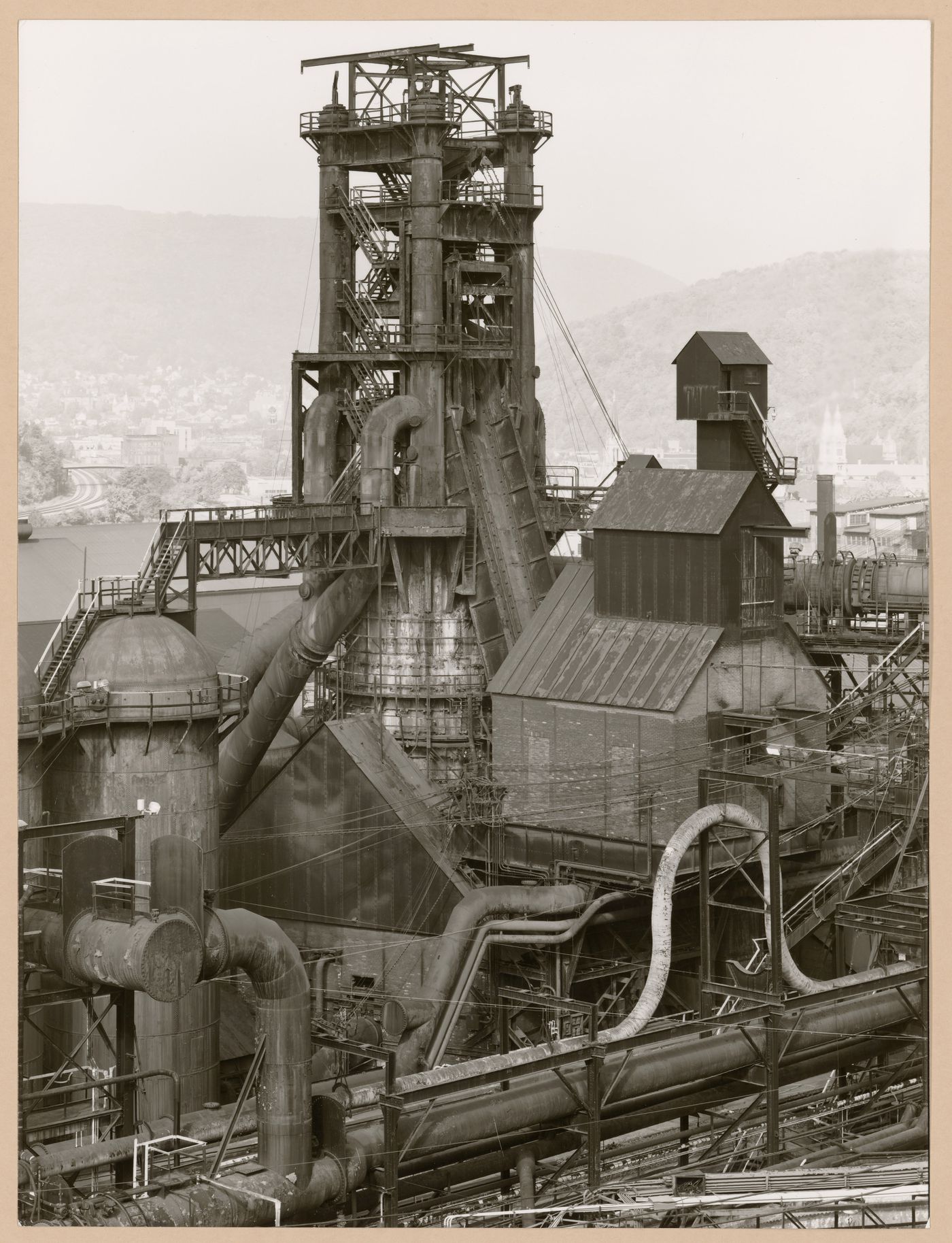 View of a blast furnace of Bethlehem Steel mill, Johnstown, Pennsylvania