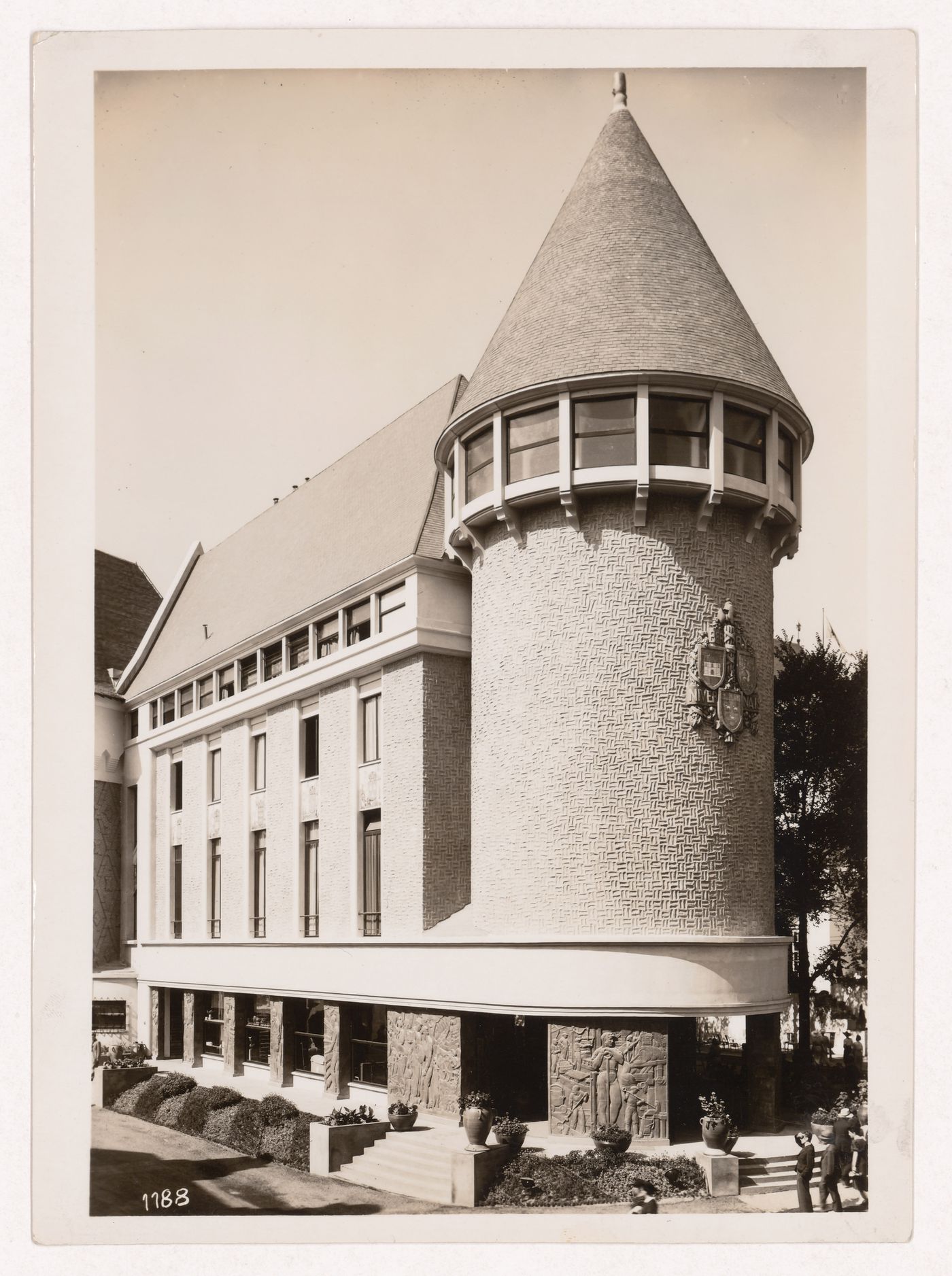 View of Nivernais' and Berry's pavilion, 1937 Exposition internationale, Paris, France