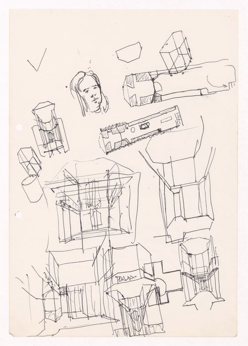 Sketch perspectives, details and portrait for Loja Turquesa - Irmãos Campos Morais, Porto, Portugal