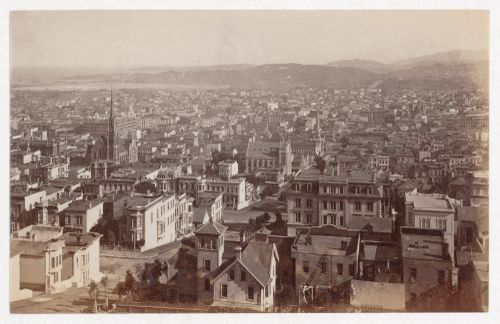 General view of San Francisco from California Street Hill, California