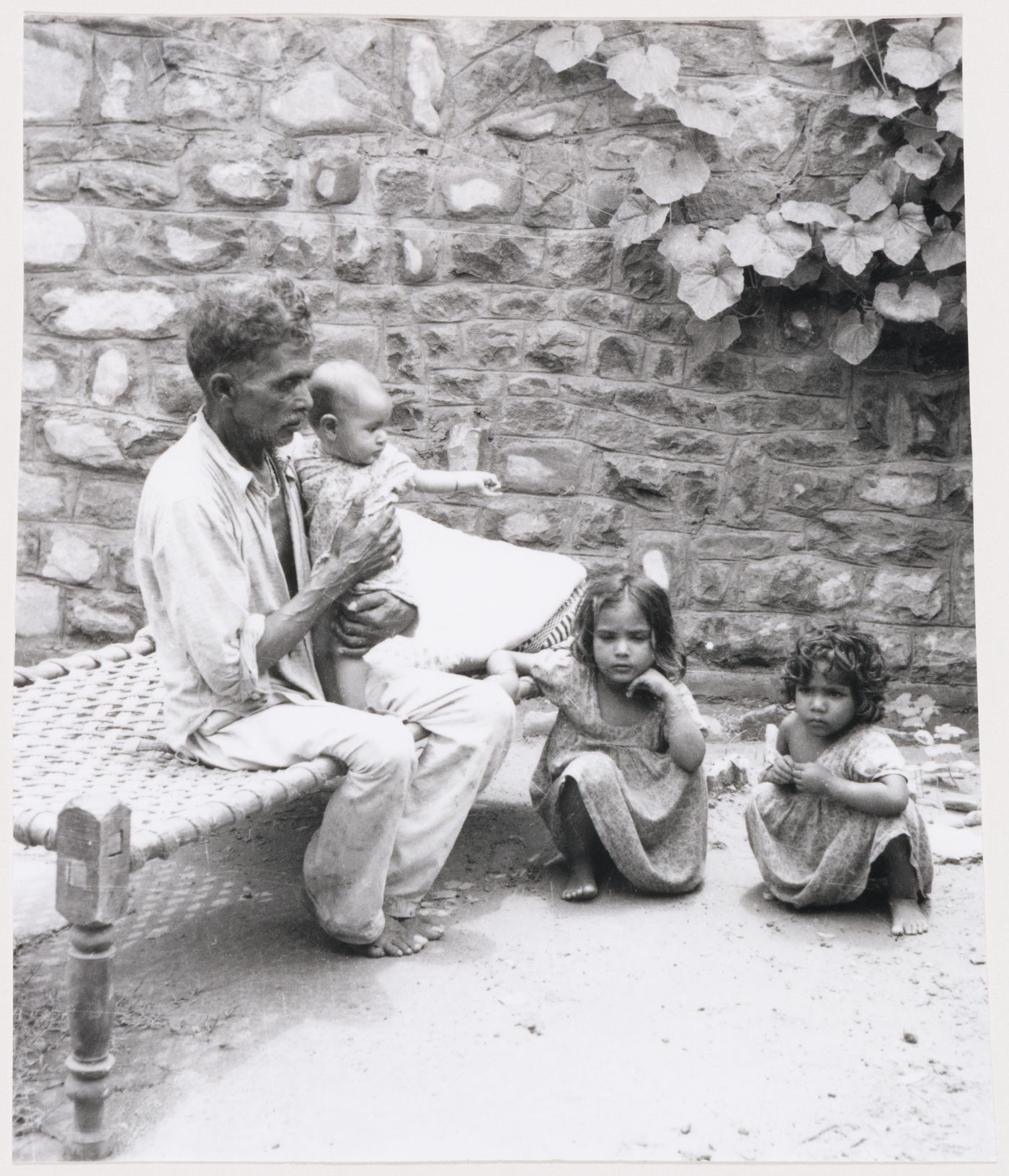 Man with children, Chandigarh, India