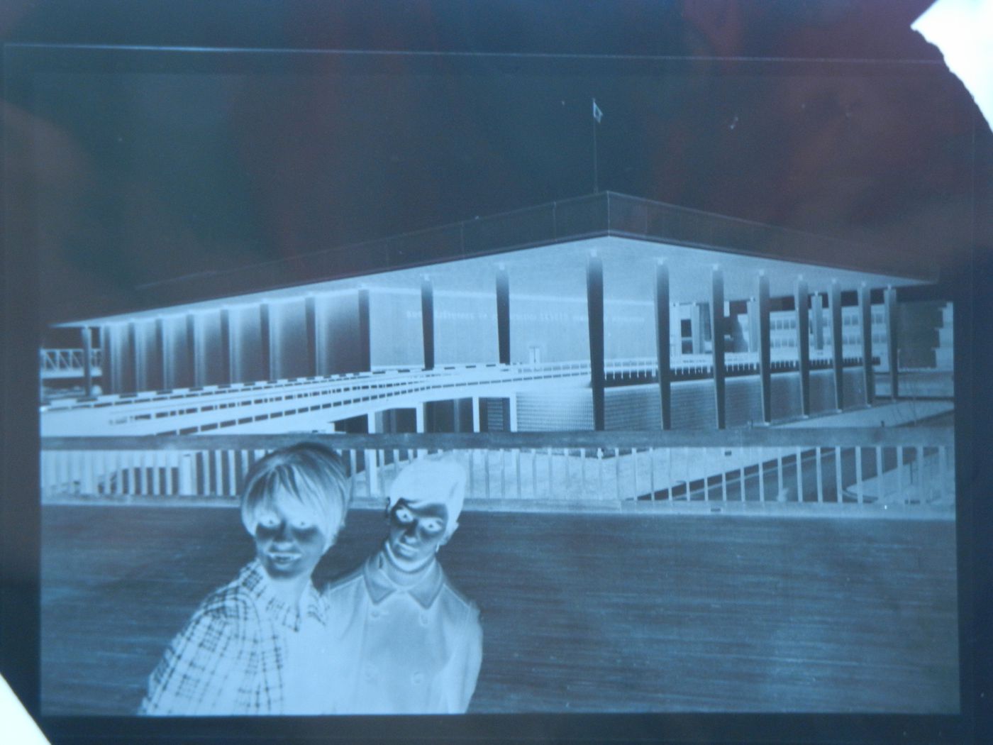 View of the International Broadcasting Centre, Expo 67, Montréal, Québec