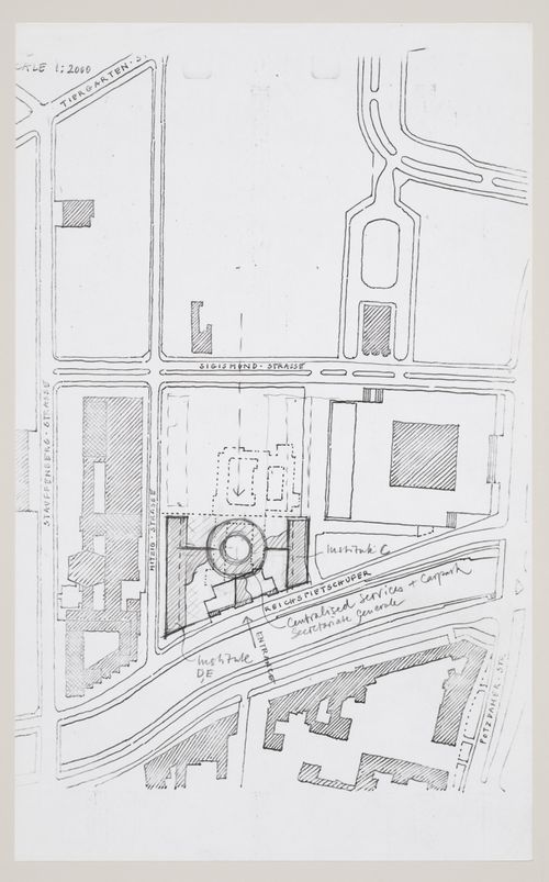 Wissenschaftszentrum, Berlin, Germany: sketch site plan