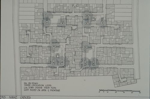 Site plan for the Aranya Housing Project, Indore, India