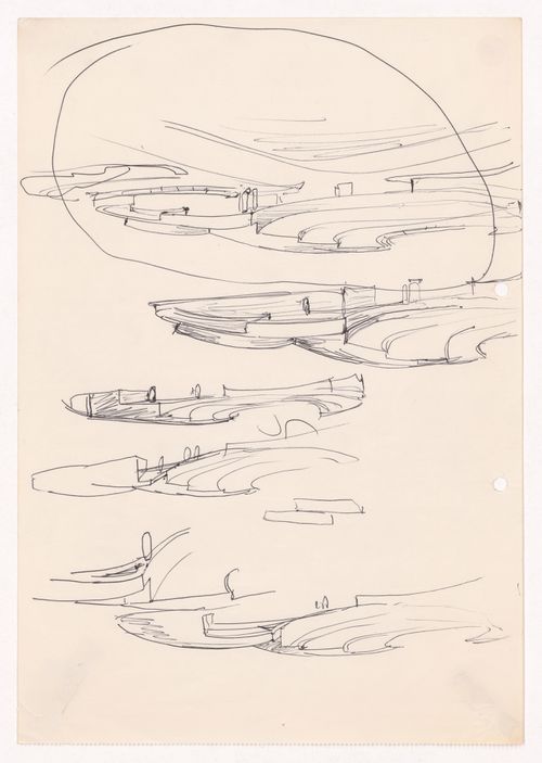 Sketch elevations for Posto de abastecimento da SACOR, Matosinhos, Portugal