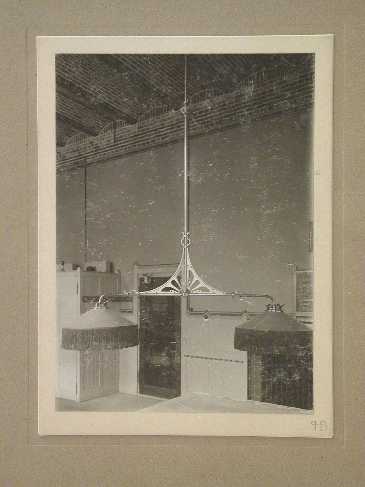 Interior view of a hanging lamp in the kitchen [?], Beurs [Stock Exchange] (also known as the Koopmansbeurs [Merchant Stock Exchange] or Beurs van Berlage), Beursplein/Damrak 213-247, Amsterdam, Netherlands
