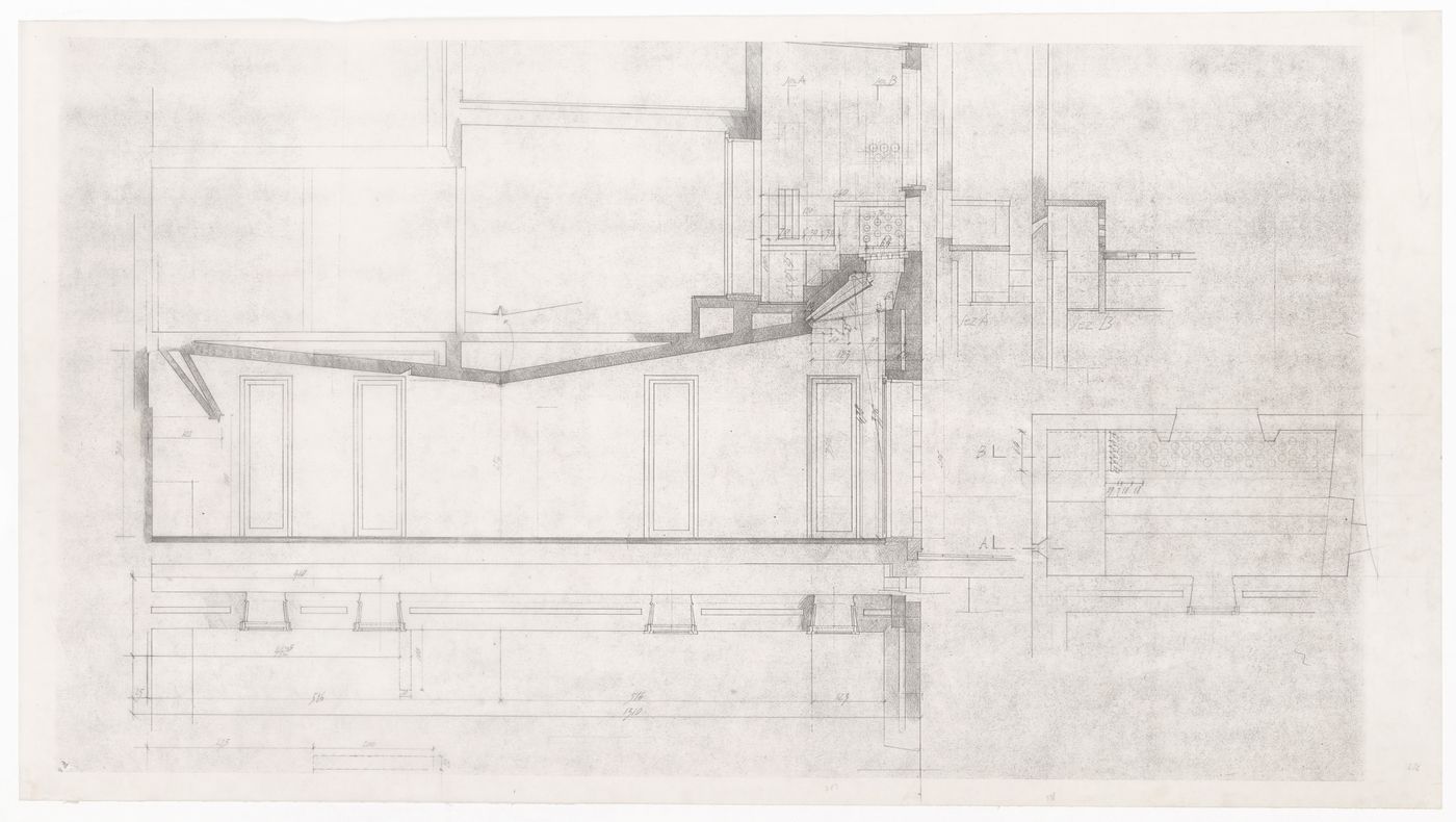 Section and plan for Casa Miggiano, Otranto, Italy