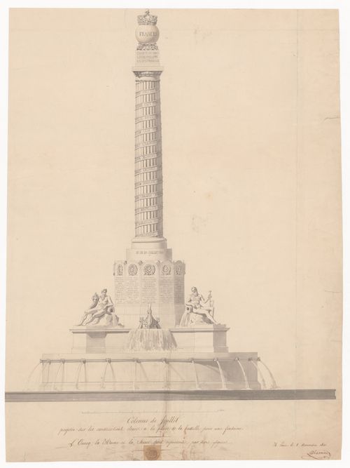 Elevation for the Colonne de juillet