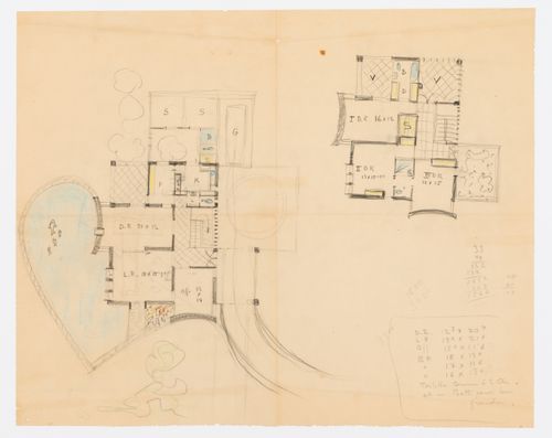 Sketch for the House Type 4-J in sector 5 in Chandigarh, India