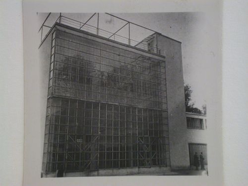 Exterior view of the People's Commissariat for Finance (Narkomfin) Apartment Building, 25 Novinskii Boulevard, Moscow