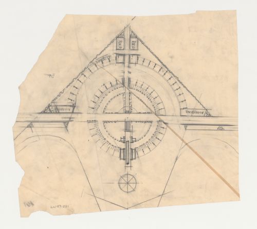 Los Angeles Municipal Airport: Plan for buildings and loading area