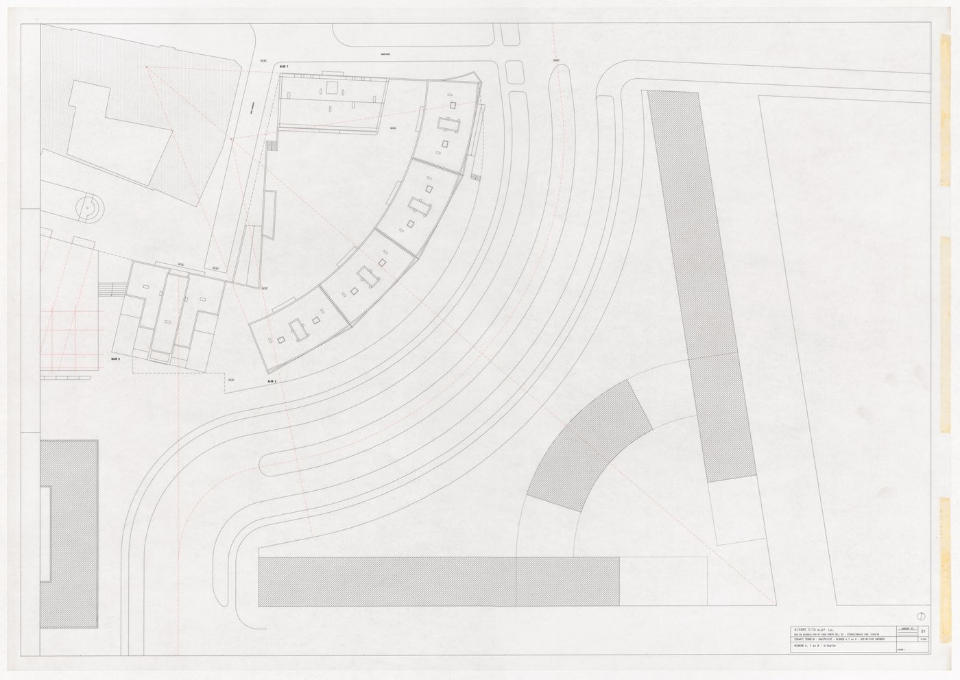Site plan for Ceramique Terrein Blocos de habitação e escritórios, Maastrich, the Netherlands