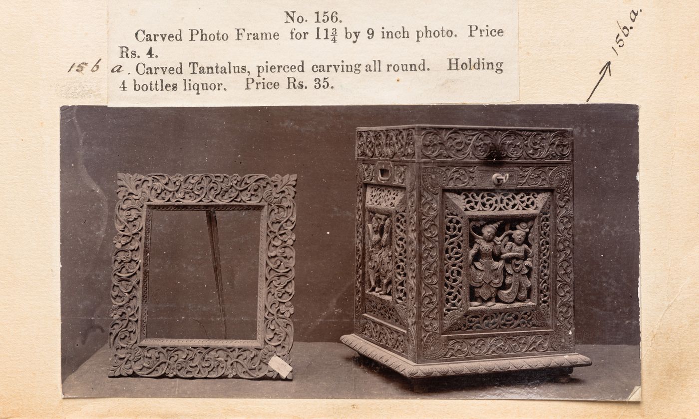 View of a frame, box, F. Beato Limited, C Road, Mandalay, Burma (now Myanmar)