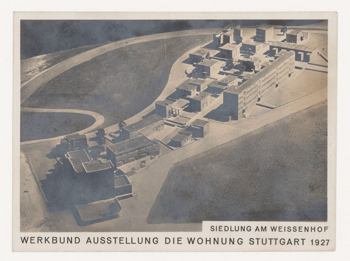 Photograph of a model of Weissenhofsiedlung, Stuttgart, Germany