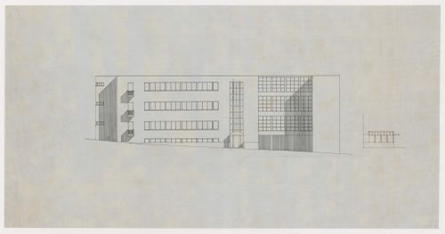 Elevation for Three-Family House, Brno, Czechoslovakia (now Czech Republic)