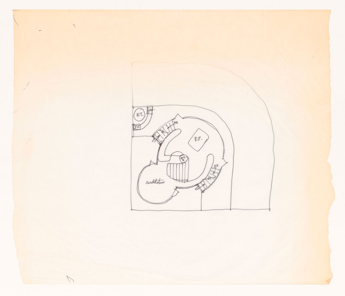 Sketch plan for Shirley MacLaine House, De Baca County, New Mexico