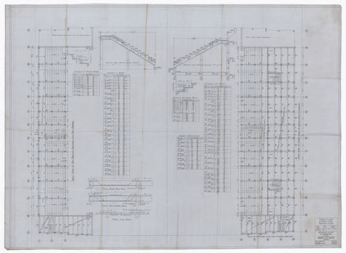 Third floor & upper tier framing plans for Maple Leaf Gardens, Toronto