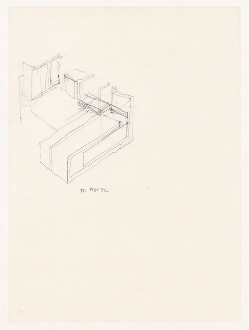 Sketch axonometric for House VI, Cornwall, Connecticut