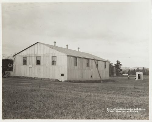 Exterior view of cordite magazine at the Energite Explosives Plant No. 3, the Shell Loading Plant, Renfrew, Ontario, Canada