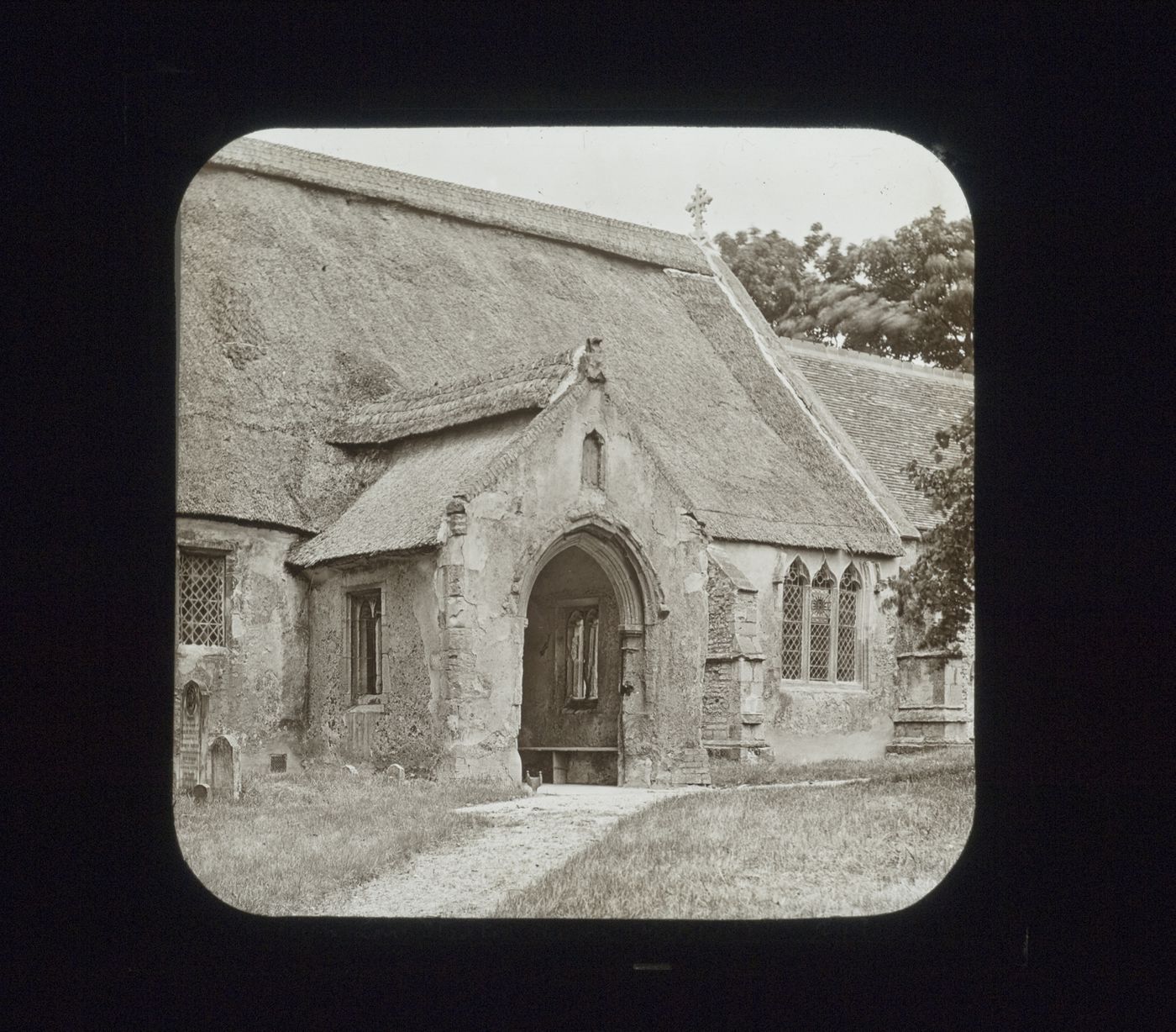 View of south porch of church, Longstanton, Cambridgeshire, England