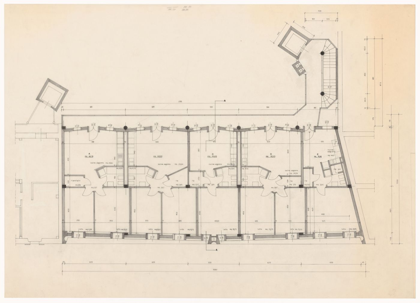 Floor plan for Edificio per abitazioni in via Conchetta, Milan, Italy