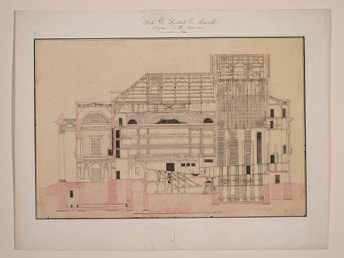 Longitudinal section of the Grand Theatre de Marseille